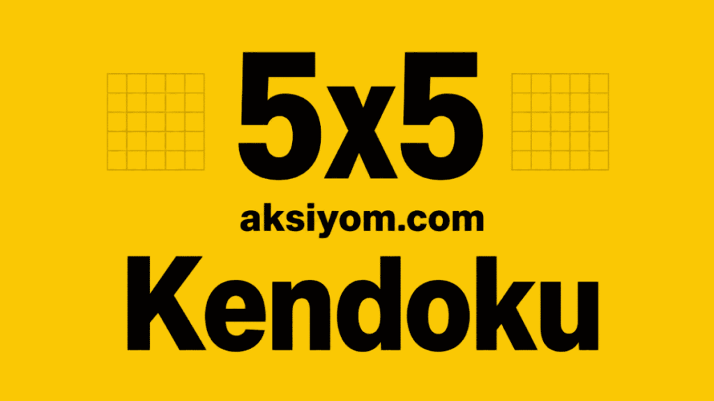 5×5 Kendoku PDF indir – kolay, orta ve zor